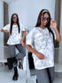 LIMITED T-krekls "CAN BE HAPPY" - BALTS AR PELĒKU